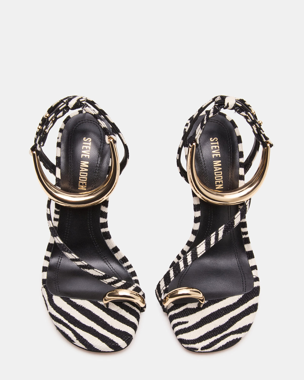 Steve Madden TIA Zebra Open-Toe Stiletto Women's Heel