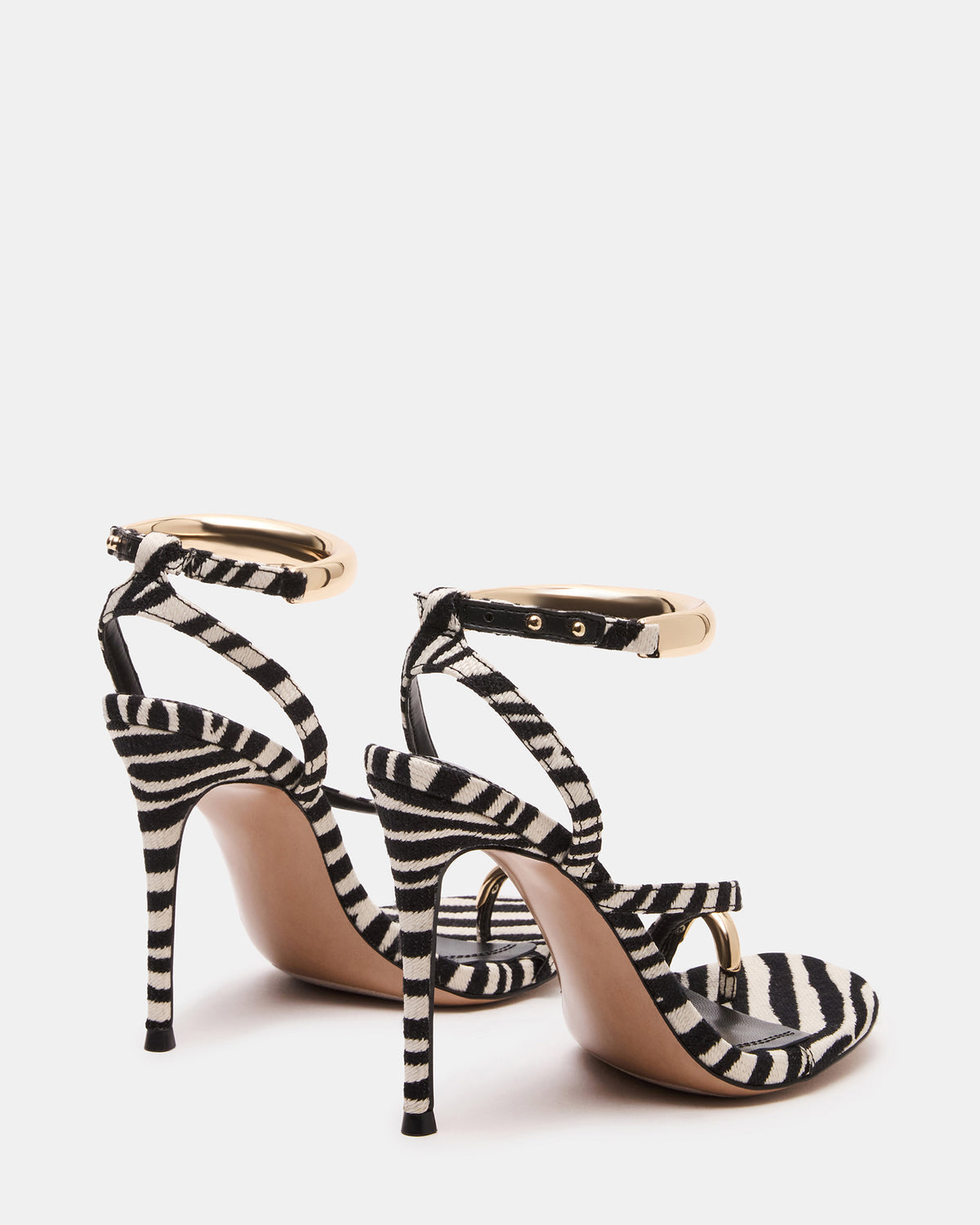 Steve Madden TIA Zebra Open-Toe Stiletto Women's Heel