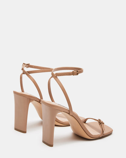 Steve Madden AILENE Tan Leather Square Toe Dress Sandal | Women's Heels