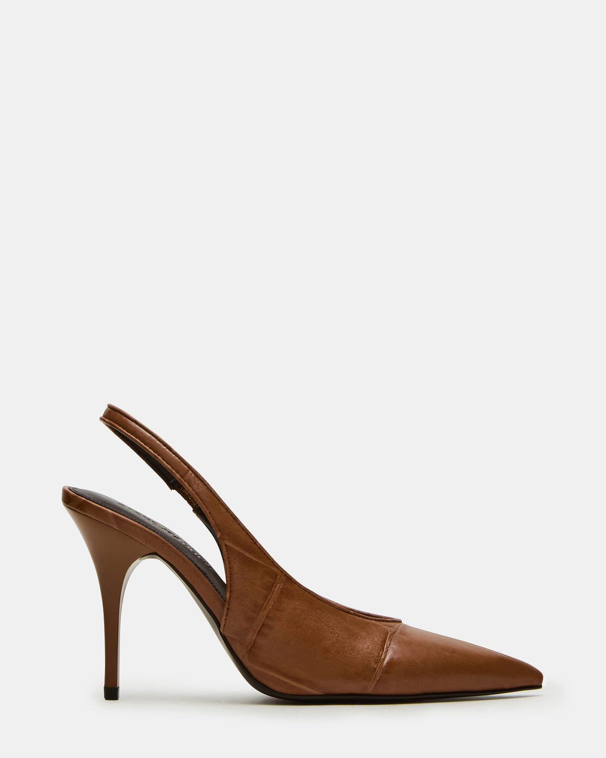 Steve Madden ANDROMEDA Tan Crocodile Slingback Pointed-Toe Stiletto Pump Women's Heel