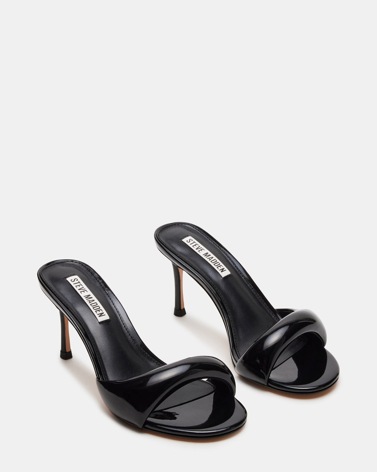 Steve Madden KIERAN Black Patent Mule Heel | Women's Heels