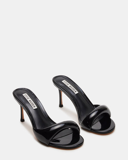 Steve Madden KIERAN Black Patent Mule Heel | Women's Heels