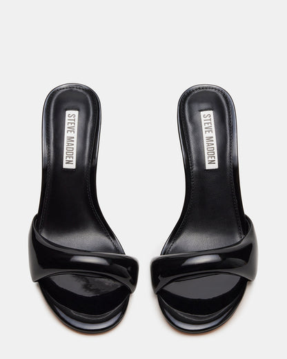 Steve Madden KIERAN Black Patent Mule Heel | Women's Heels