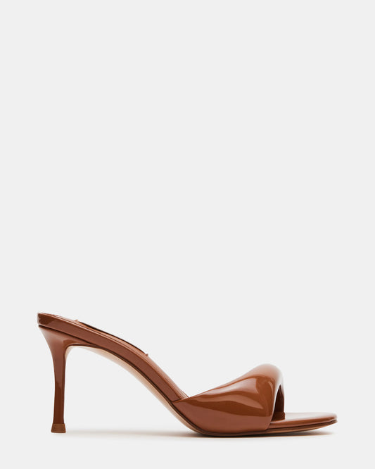 Steve Madden KIERAN Camel Patent Mule Heel | Women's Heels