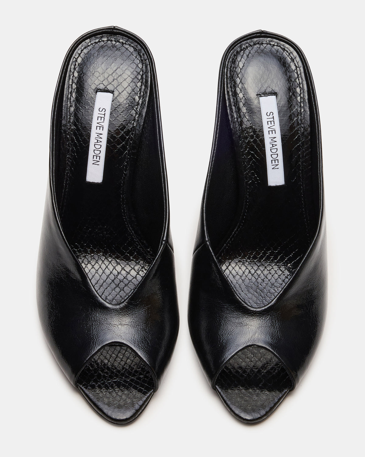 Steve Madden AGAZE Black Peep-Toe Stiletto Women's Heel