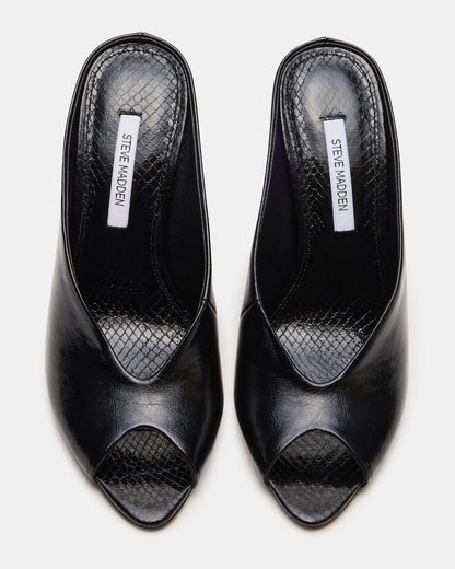 Steve Madden AGAZE Black Peep-Toe Stiletto Women's Heel