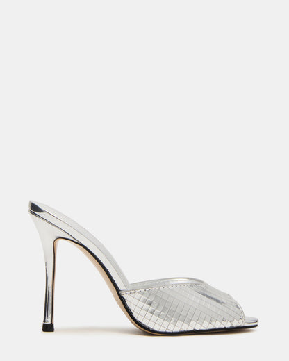 Steve Madden PRIYA Silver Disco Mule Women's Heel