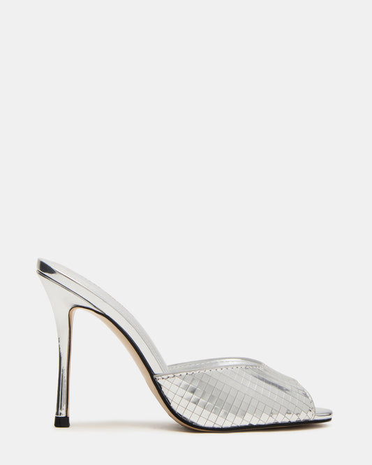 Steve Madden PRIYA Silver Disco Mule Women's Heel