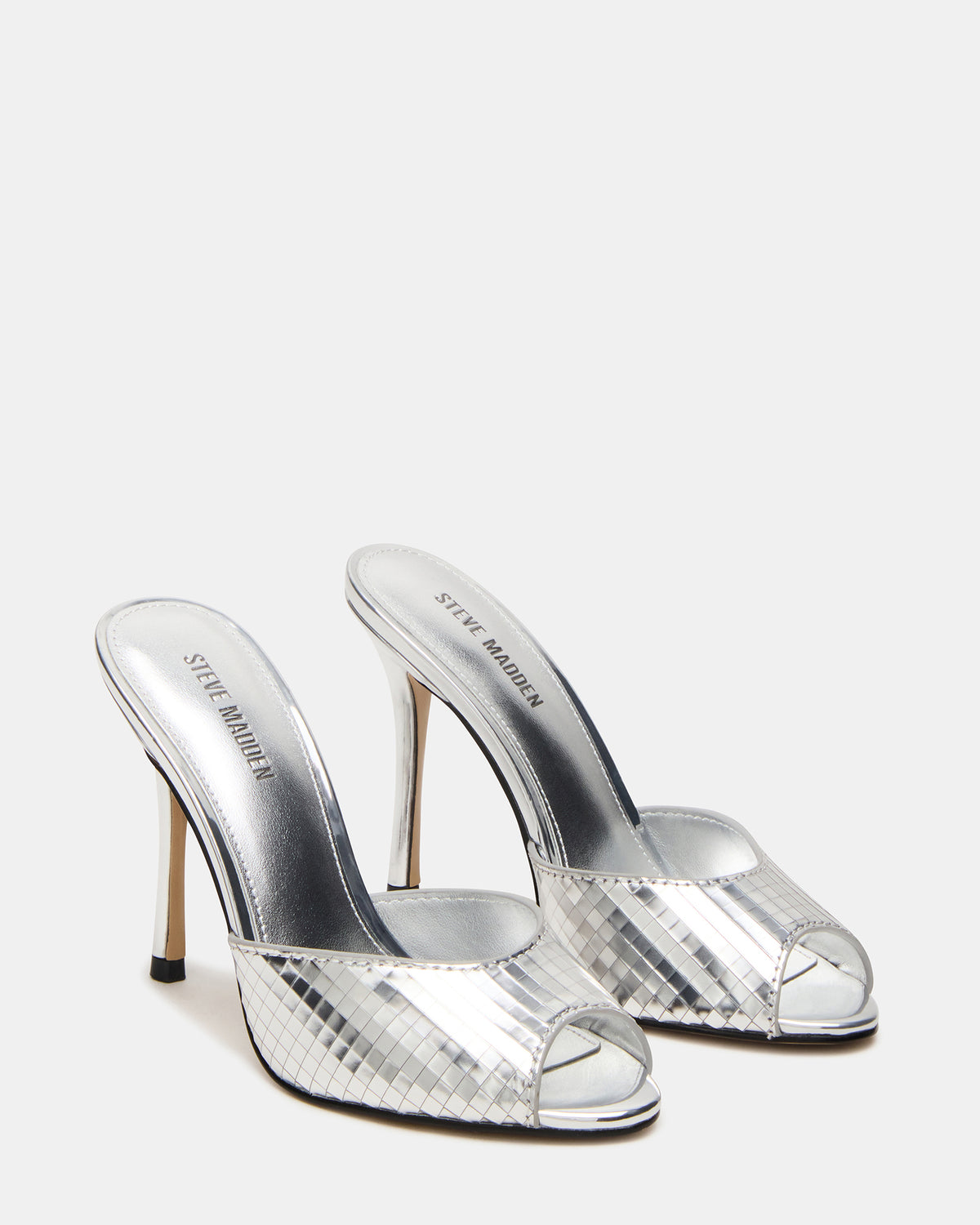 Steve Madden PRIYA Silver Disco Mule Women's Heel