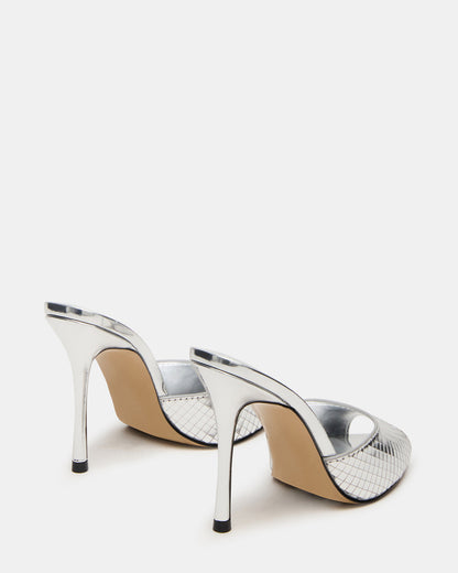 Steve Madden PRIYA Silver Disco Mule Women's Heel