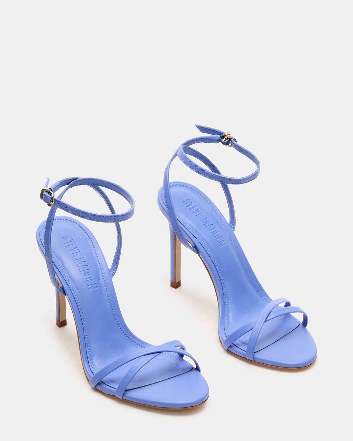 Steve Madden JYPSEY Blue Leather Strappy Stiletto Women's Heel