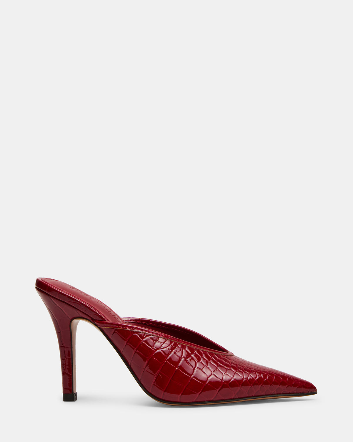 Steve Madden LITA Red Crocodile Pointed-Toe Mule Pump Women's Heel
