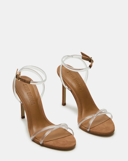 Steve Madden JYPSEY Clear Strappy Stiletto Women's Heel