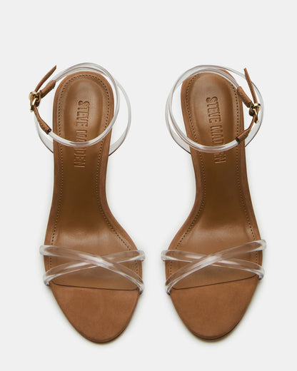 Steve Madden JYPSEY Clear Strappy Stiletto Women's Heel