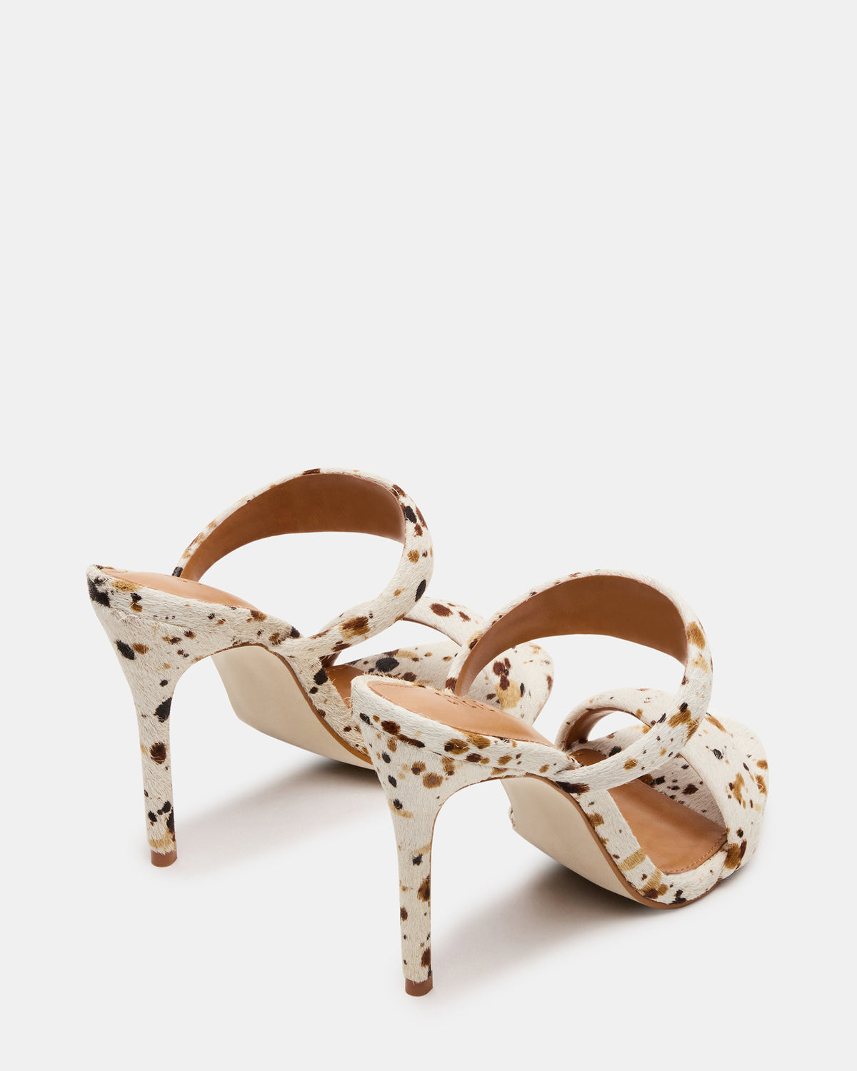 Steve Madden SATURN-C WHITE/CAMEL Stiletto Mule Women's Heel