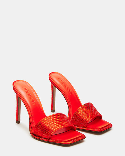 Steve Madden YARA Orange Women's Square-Toe Mule Heel