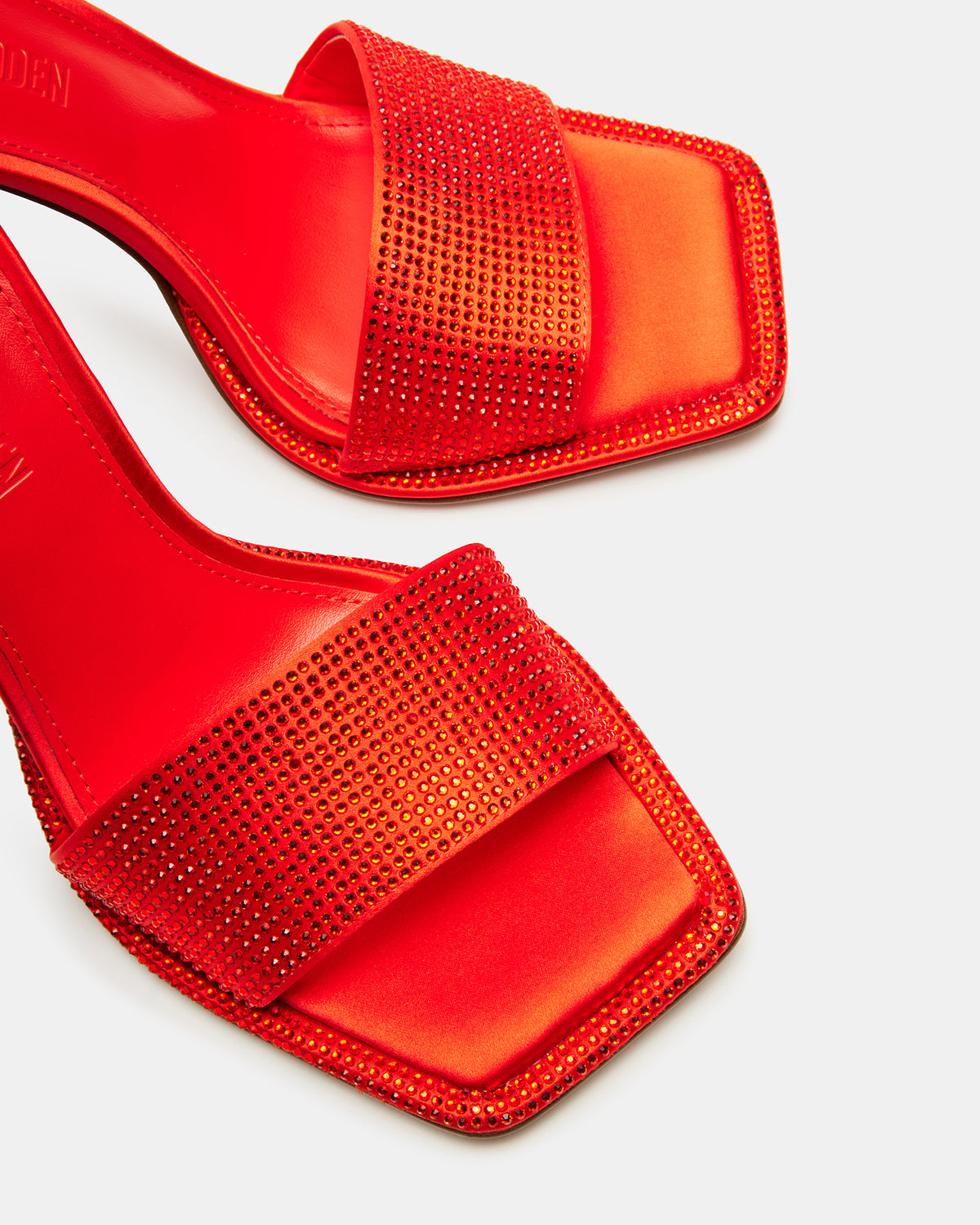 Steve Madden YARA Orange Women's Square-Toe Mule Heel