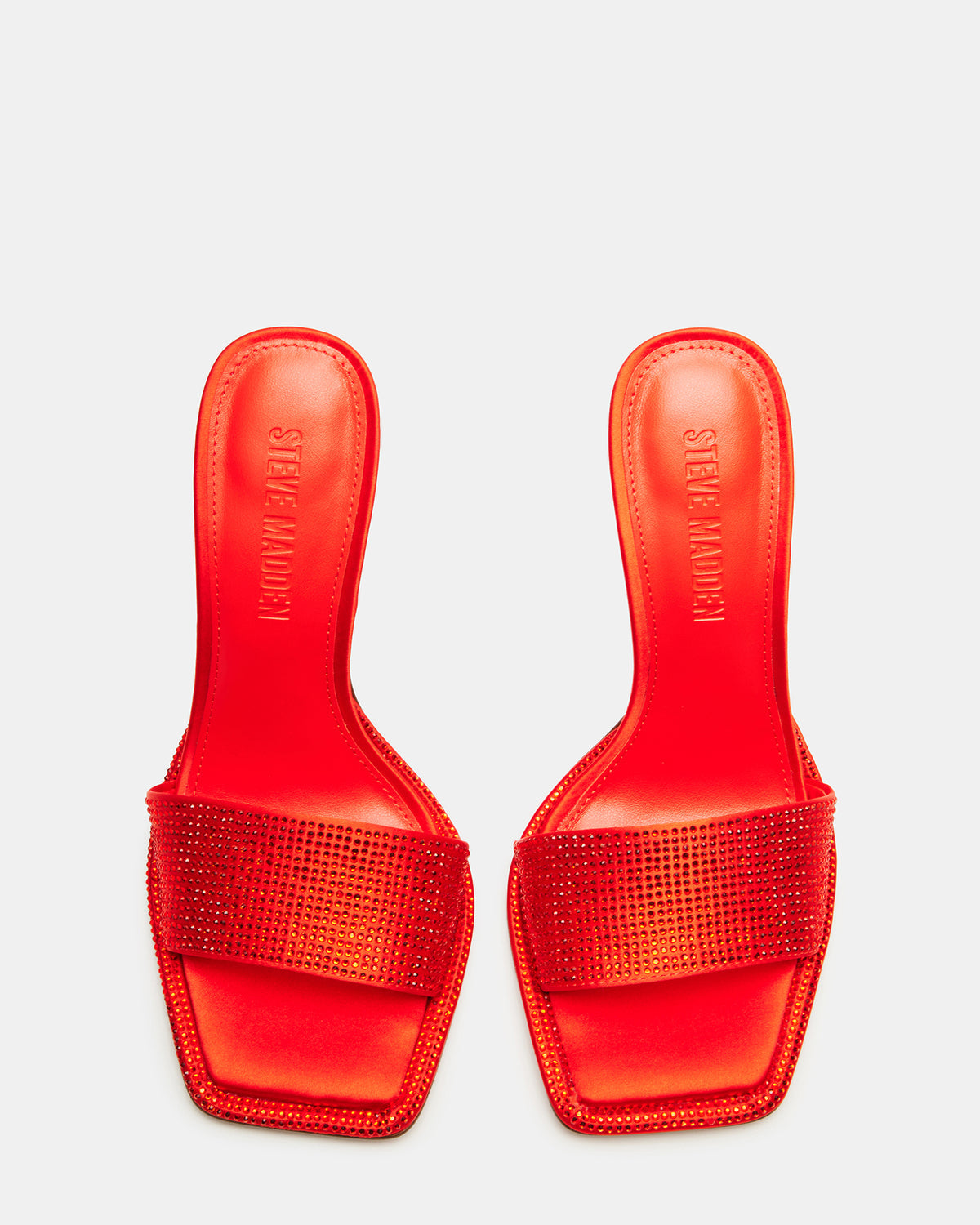 Steve Madden YARA Orange Women's Square-Toe Mule Heel