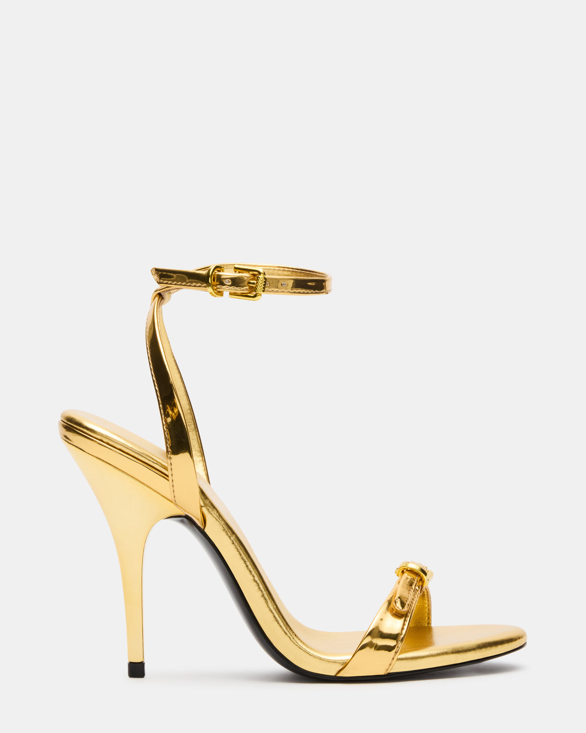 Steve Madden FOXX Gold Strappy Stiletto Open-Toe Women's Heel