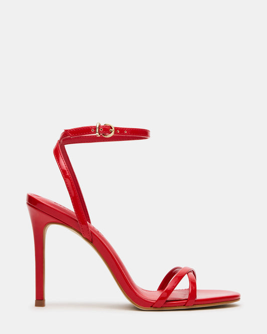 Steve Madden JYPSEY Red Patent Strappy Stiletto Women's Heel