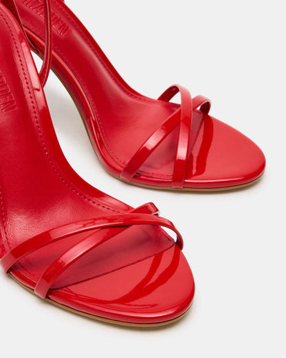 Steve Madden JYPSEY Red Patent Strappy Stiletto Women's Heel