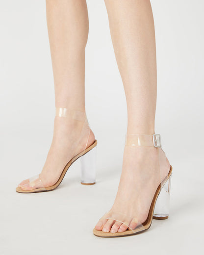 Steve Madden CLEARER Clear Heels | Women's Clear Block Heel