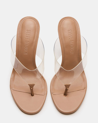 Steve Madden SABINE Clear Thong Mule Heel Women's Heel