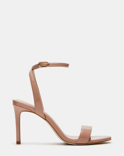 Steve Madden SUZIE Blush Patent Women's Open Toe Stiletto Strappy Heel