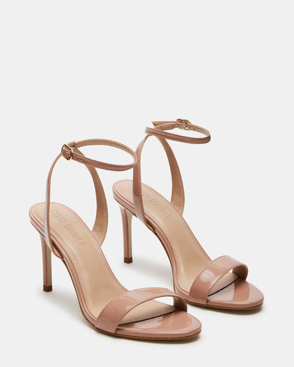 Steve Madden SUZIE Blush Patent Women's Open Toe Stiletto Strappy Heel