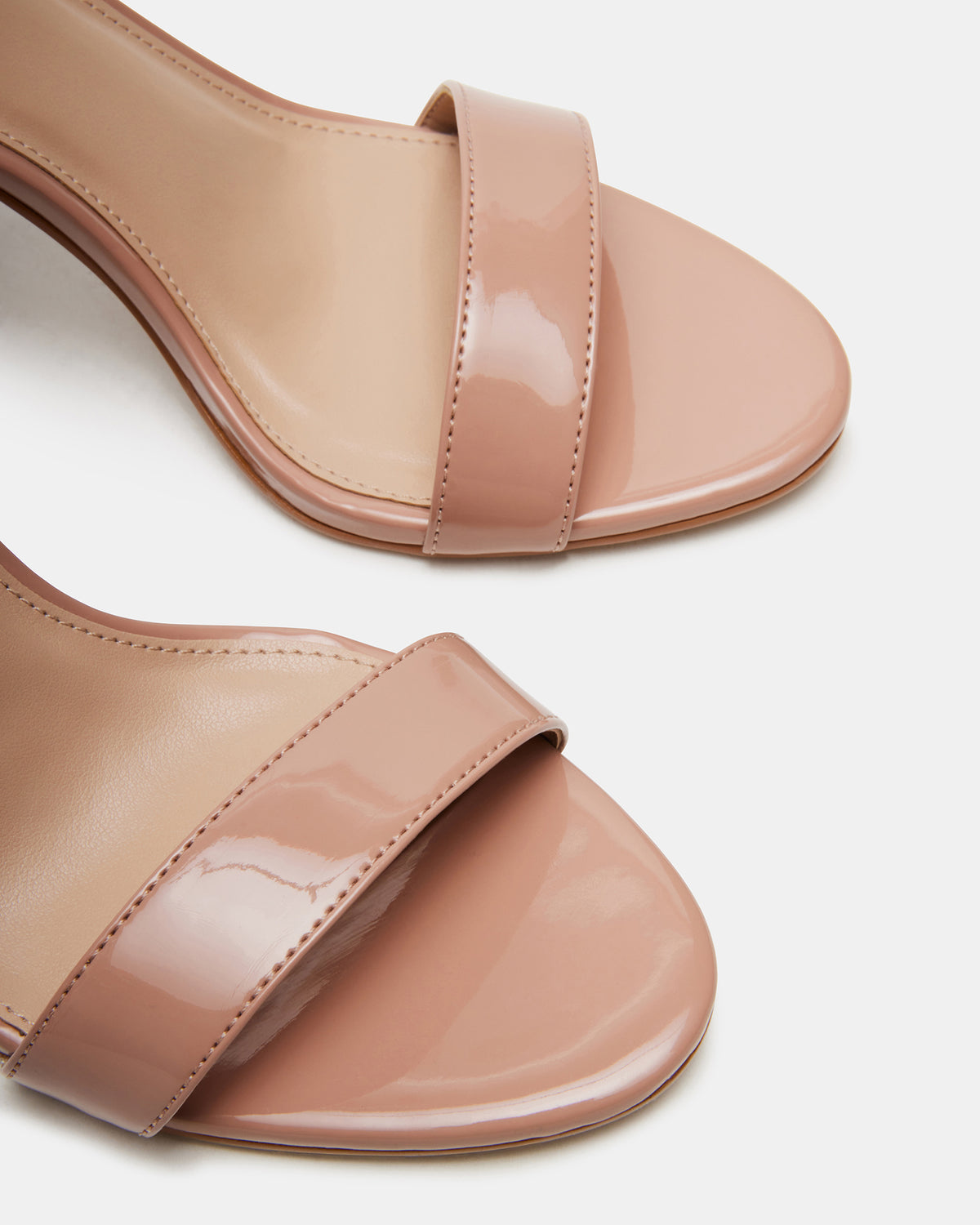 Steve Madden SUZIE Blush Patent Women's Open Toe Stiletto Strappy Heel
