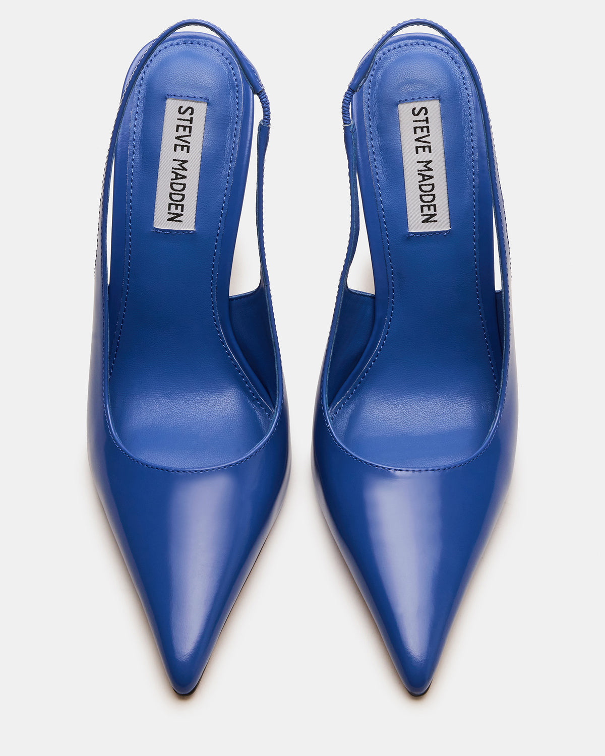 Steve Madden REYES Blue Leather Slingback Stiletto Pointed-Toe Pump Women's Heel