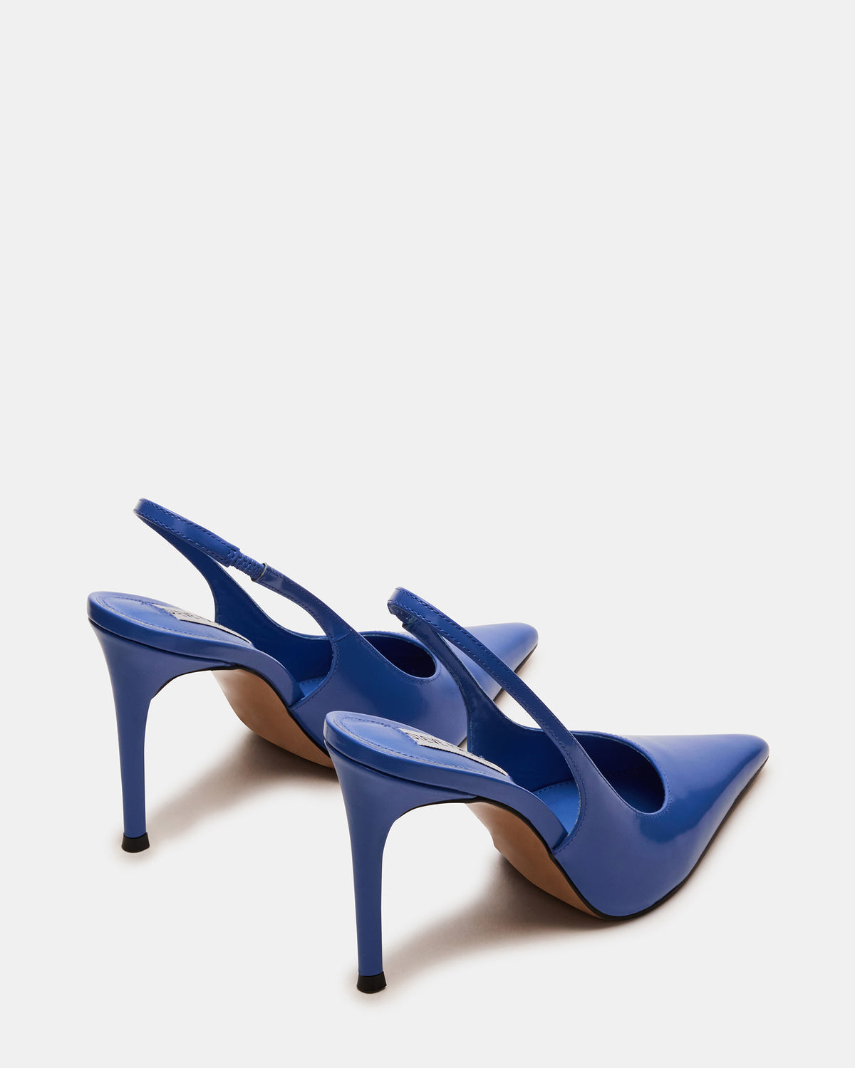 Steve Madden REYES Blue Leather Slingback Stiletto Pointed-Toe Pump Women's Heel