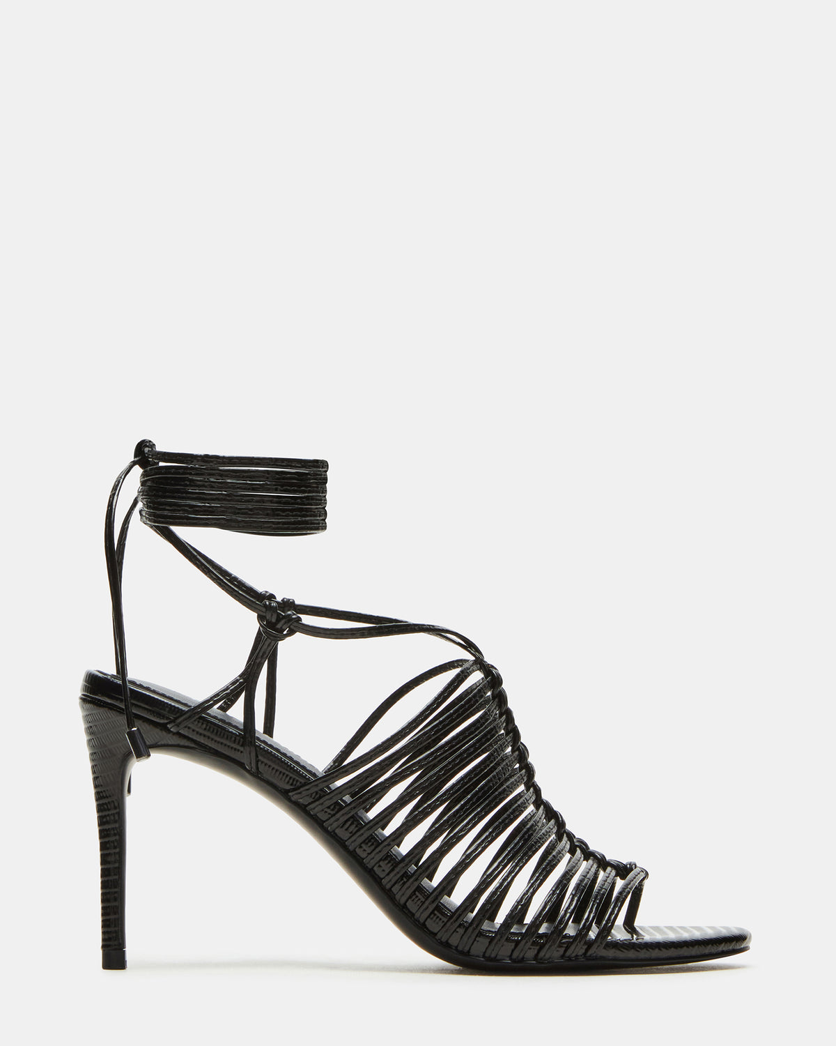 Steve Madden BRISTOWE Black Strappy Stiletto Heel | Women's Heels