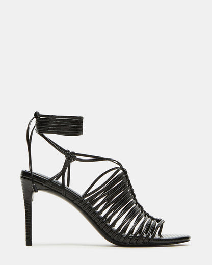 Steve Madden BRISTOWE Black Strappy Stiletto Heel | Women's Heels