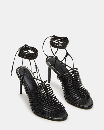 Steve Madden BRISTOWE Black Strappy Stiletto Heel | Women's Heels
