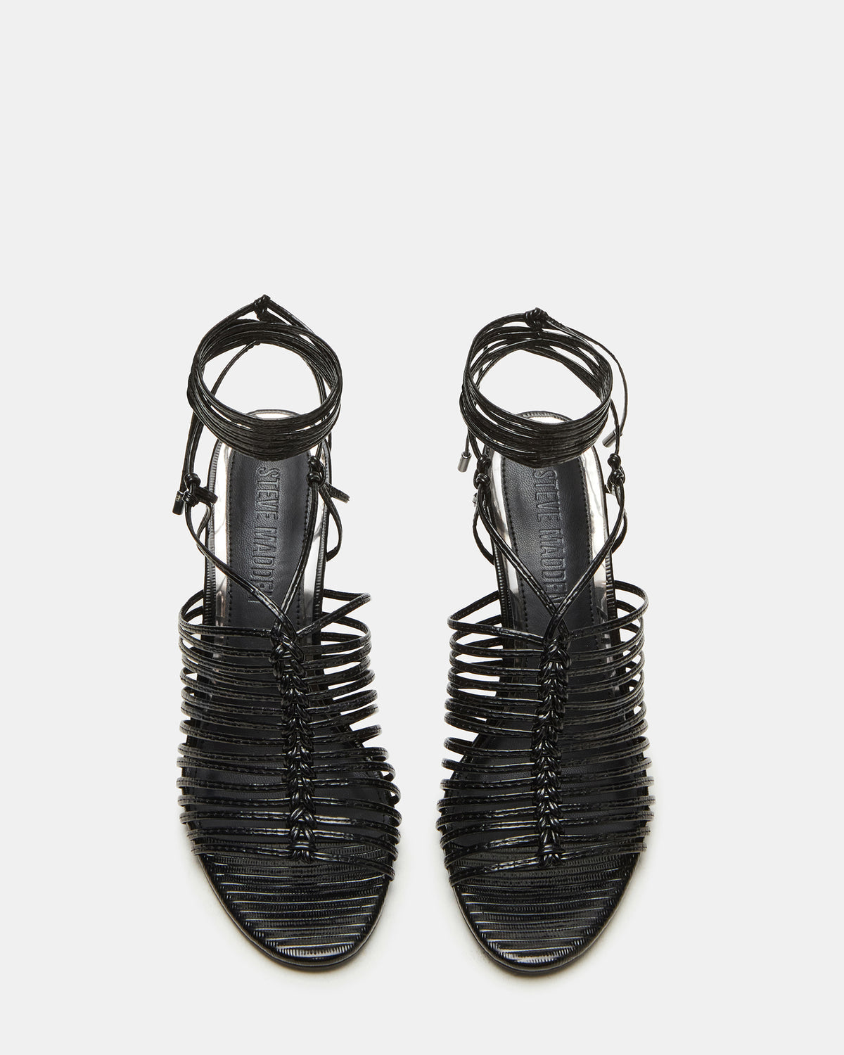 Steve Madden BRISTOWE Black Strappy Stiletto Heel | Women's Heels