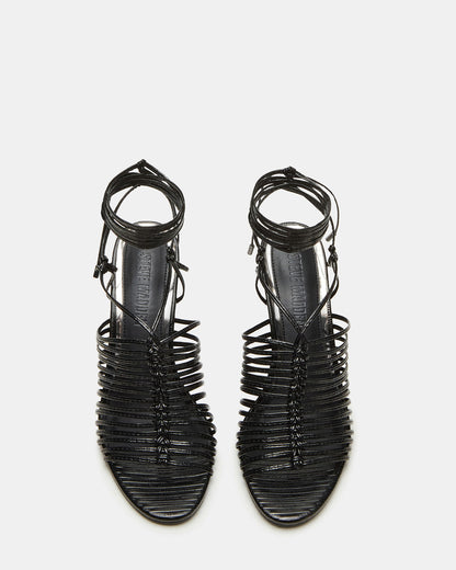 Steve Madden BRISTOWE Black Strappy Stiletto Heel | Women's Heels