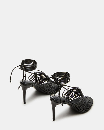 Steve Madden BRISTOWE Black Strappy Stiletto Heel | Women's Heels