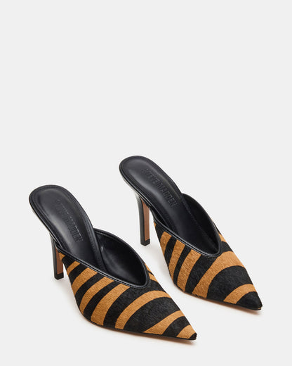 Steve Madden LITA Tiger Pointed-Toe Mule Pump Women's Heel