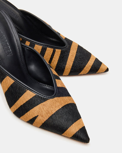 Steve Madden LITA Tiger Pointed-Toe Mule Pump Women's Heel