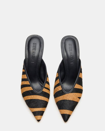 Steve Madden LITA Tiger Pointed-Toe Mule Pump Women's Heel