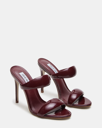 Steve Madden SATURN Wine Patent Stiletto Mule Women's Heel