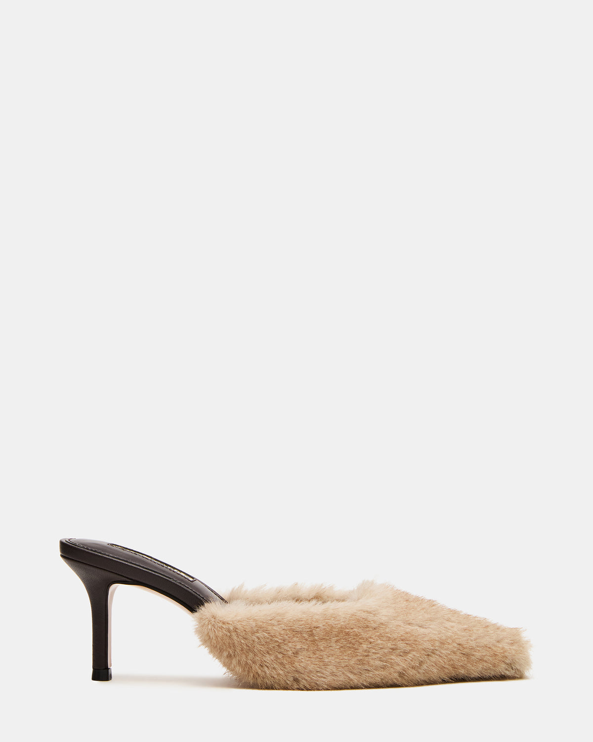 Steve Madden ALEXI Faux Fur Tan Pointed-Toe Mule Women's Heel