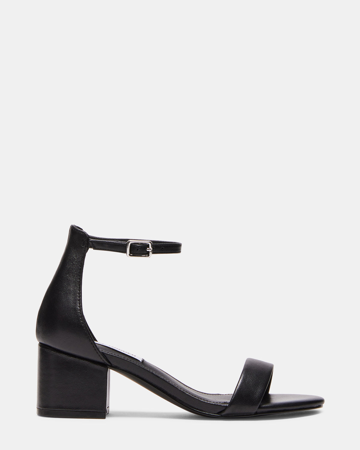 Steve Madden IRENEE Black Leather Women's 2 Inch Block Heel