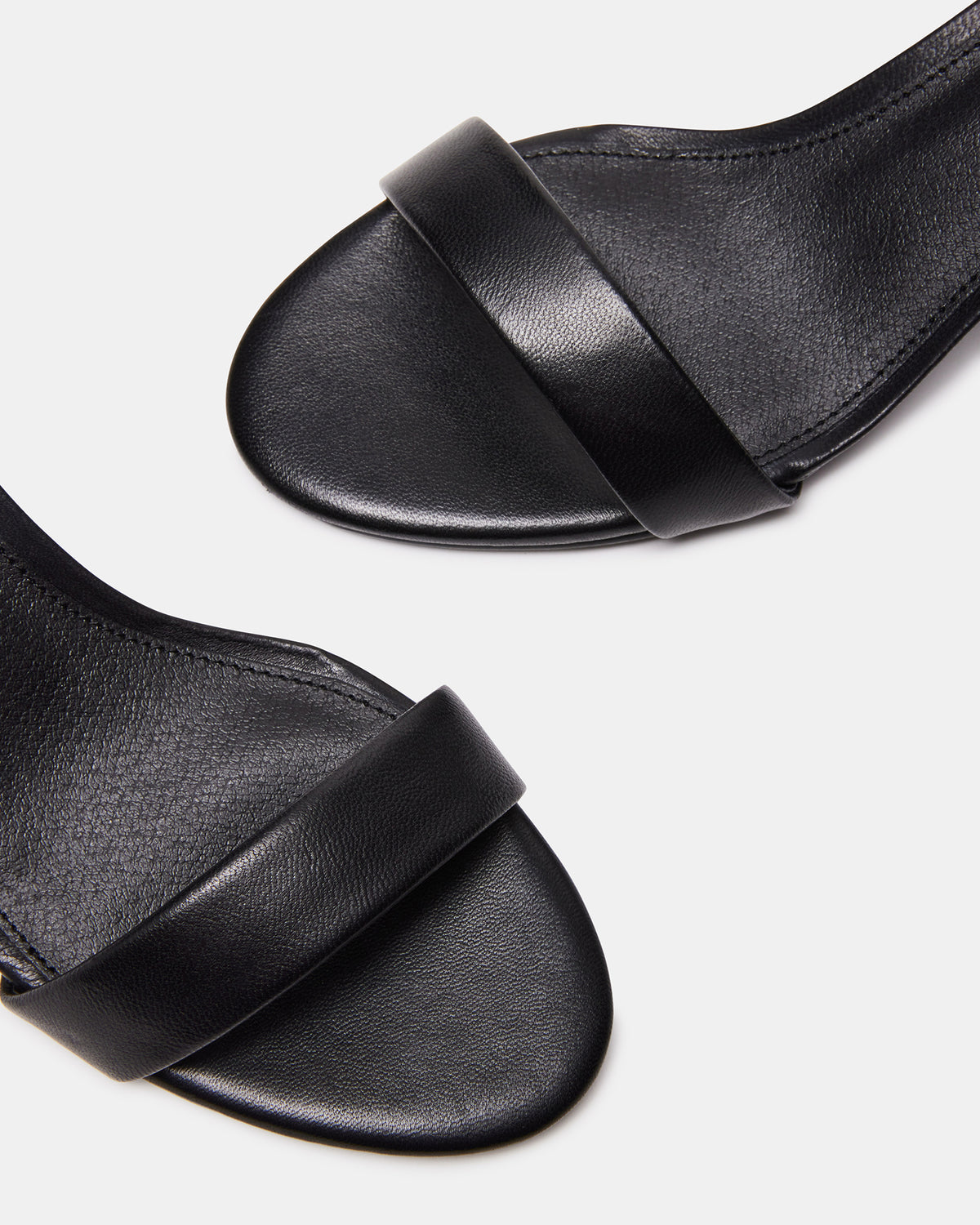 Steve Madden IRENEE Black Leather Women's 2 Inch Block Heel