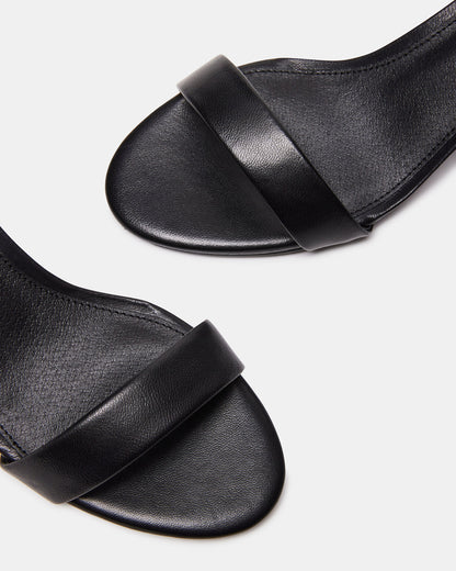 Steve Madden IRENEE Black Leather Women's 2 Inch Block Heel