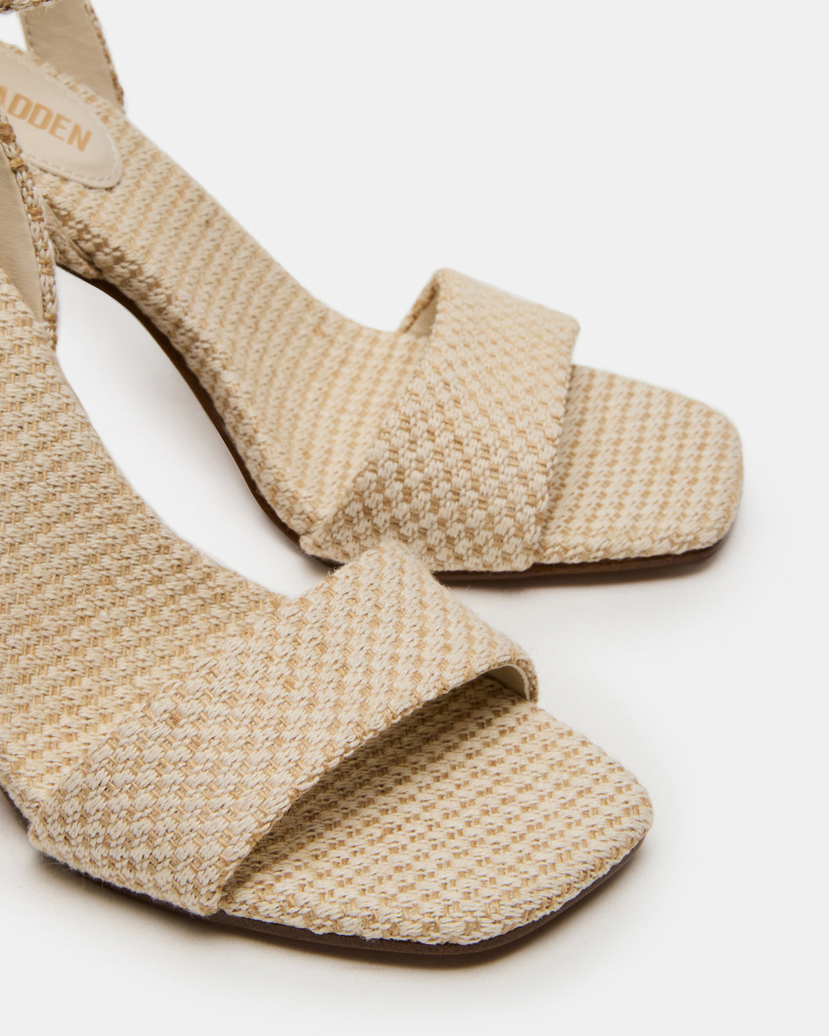 Steve Madden MESSA Raffia Women's Square-Toe Block Heel