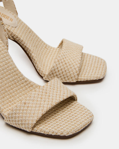 Steve Madden MESSA Raffia Women's Square-Toe Block Heel