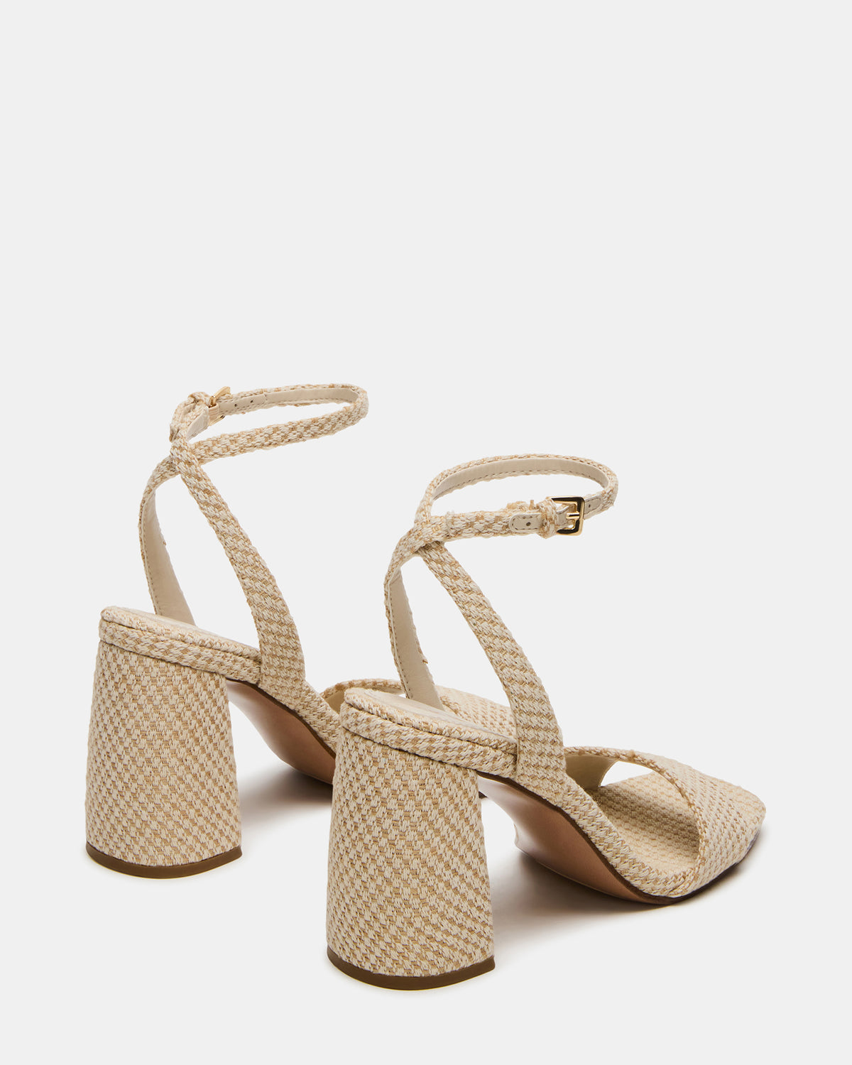Steve Madden MESSA Raffia Women's Square-Toe Block Heel