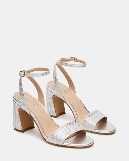Steve Madden LARAH Rhinestone Rounded Toe Block Heel Women's Heel
